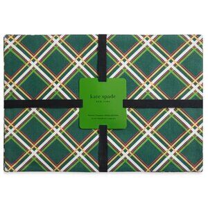 kate spade Acrobat Plaid Placemat 13" x 19", Set of 4 NWT